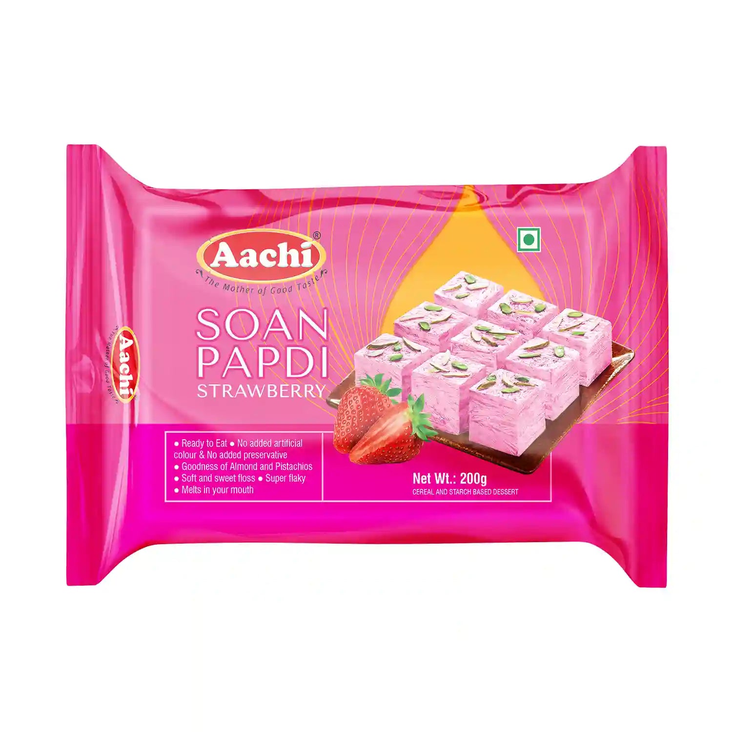 Strawberry Soan Papdi